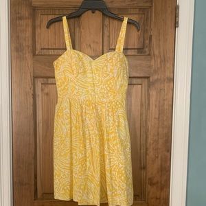Yellow/white sundress Lilly Pulitzer